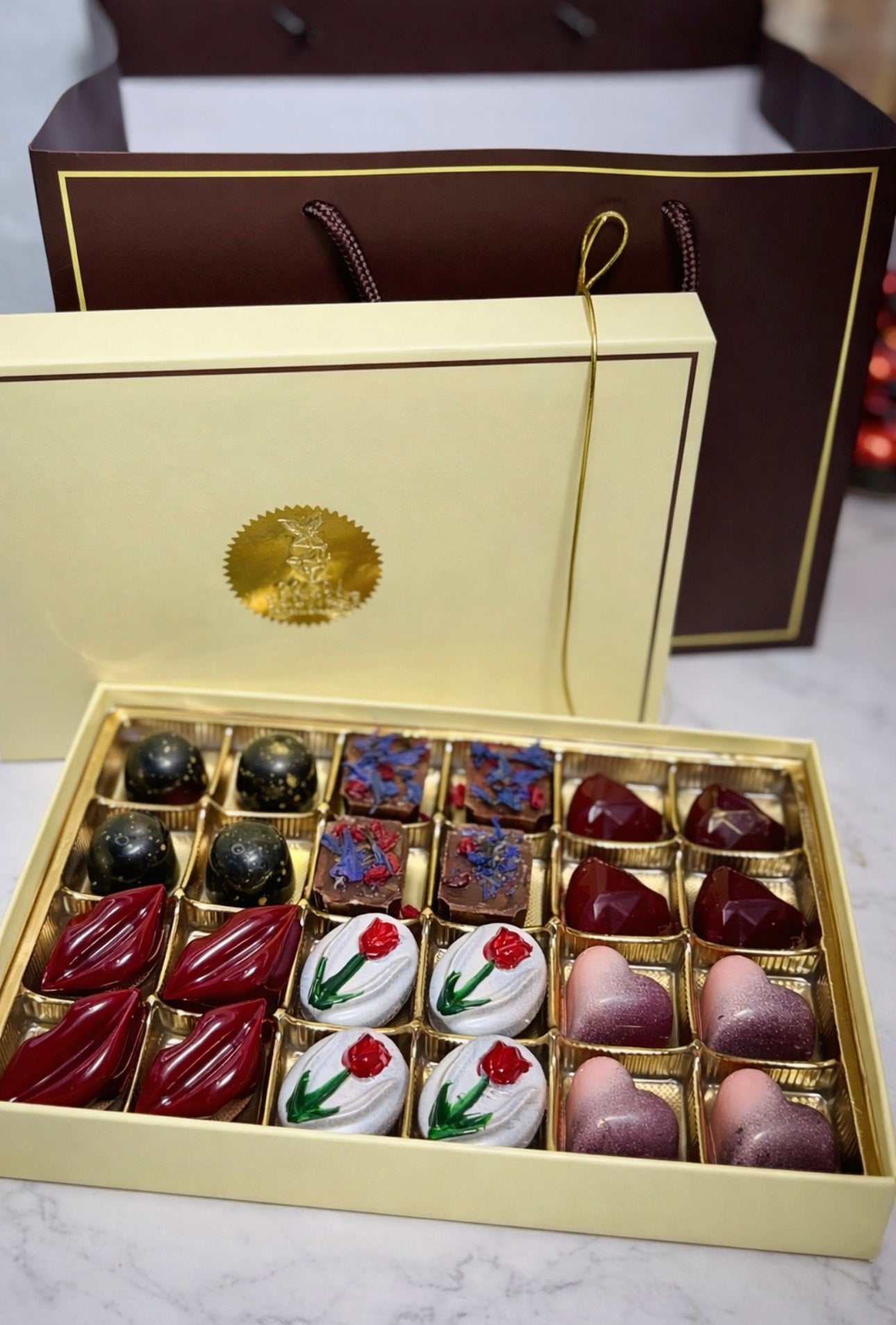 Valentine’s Luxury Chocolate Box – 24 Handcrafted Bonbons
